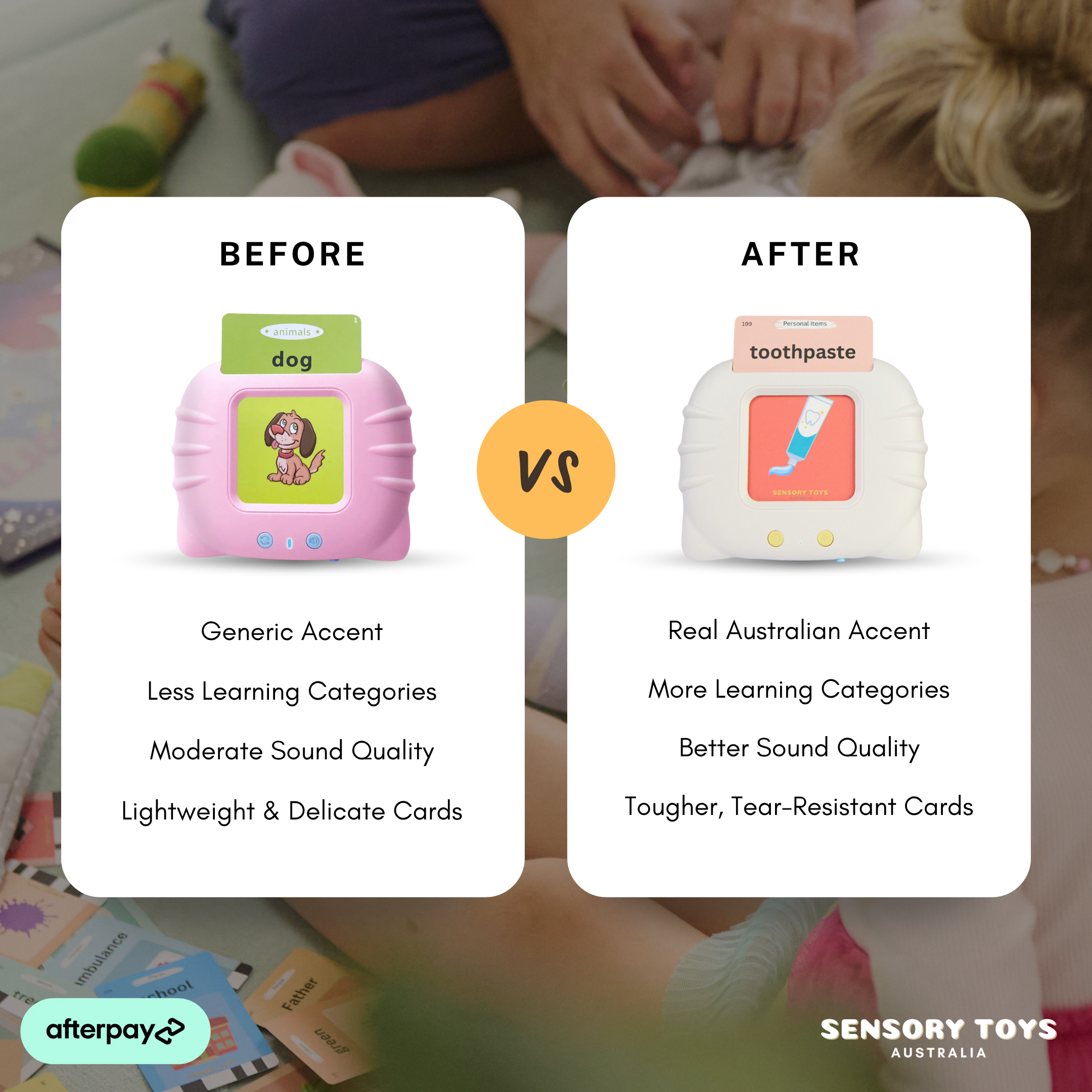 AussieMate™ - Australian Accent Audible Flashcard Device