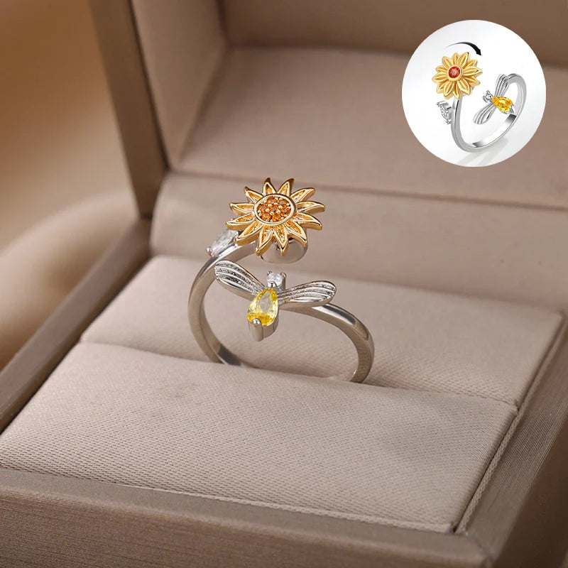 Sunflower Fidget Ring