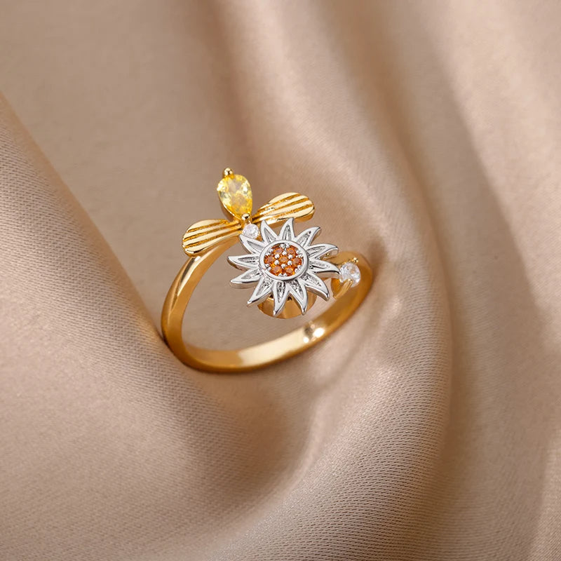 Sunflower Fidget Ring